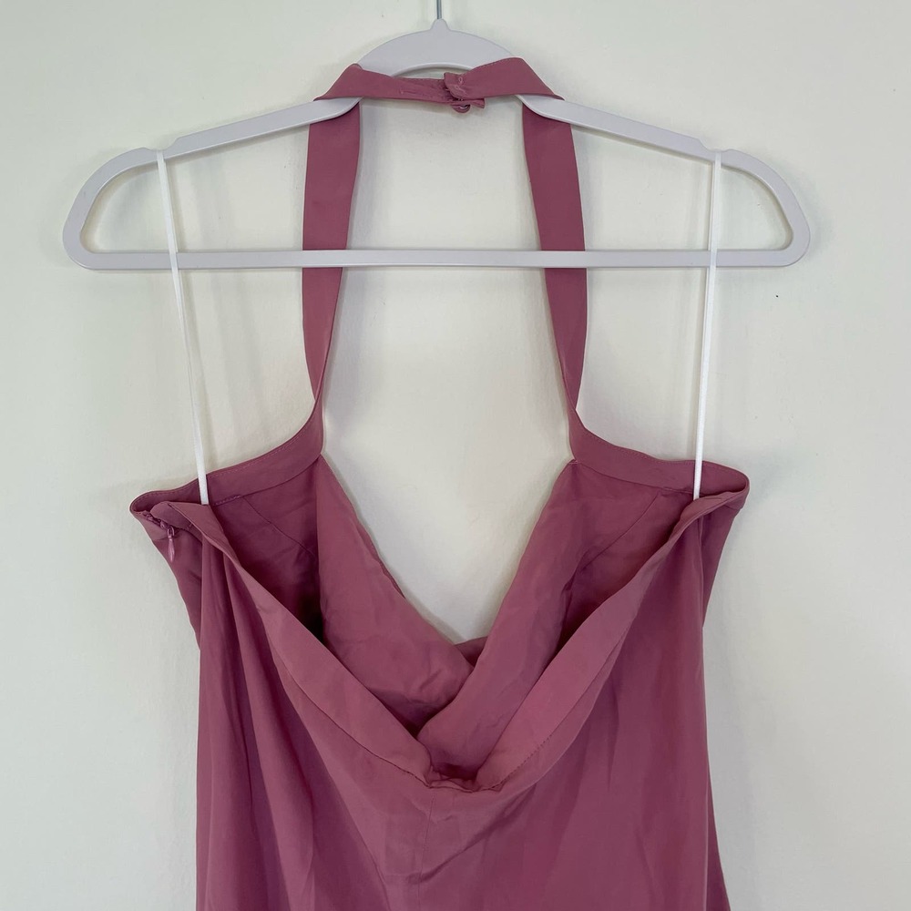 NWT Reformation Pink Silk Midi Dress - Picture 10 of 11
